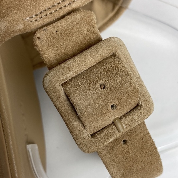 Vince Skylar Sandals Sz 10 Dune Beige Neutral Suede Elevated Basic Quiet Luxury - Picture 9 of 15